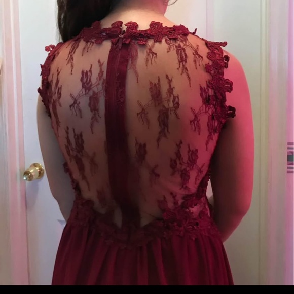 Deep Berry Formal Dress, Size Medium - Picture 4 of 5